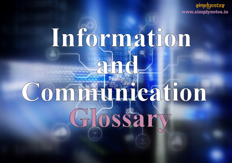 important terms related to information and communication technology
